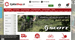 Desktop Screenshot of cykloshop.sk